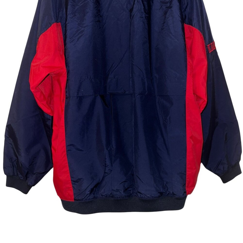 Nike Team University of Kansas KU Pullover Windbreaker Mens XL Red White Blue - Picture 8 of 11